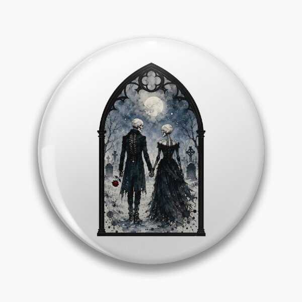 Item preview, Victorian Skeleton Couple Dark Gothic Romance designed and sold by chattsuede.
