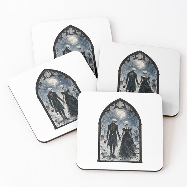 Item preview, Victorian Skeleton Couple Dark Gothic Romance designed and sold by chattsuede.
