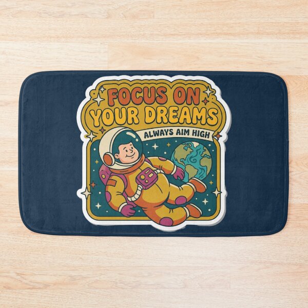 Item preview, Retro Astronaut Focus on Your Dreams Space designed and sold by MuseAI.