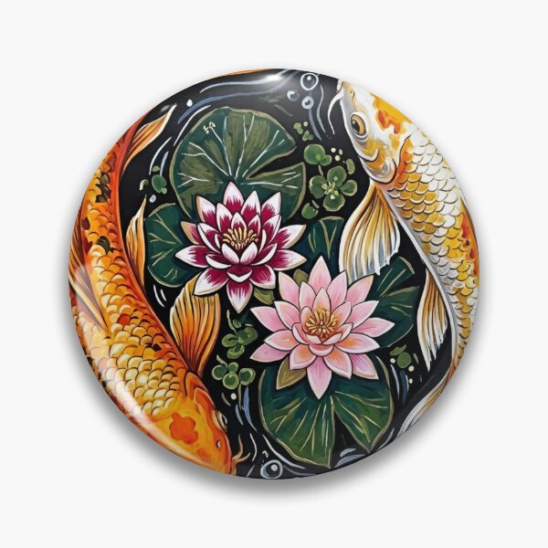 Item preview, Elegant Playful Japanese Koi Fish Swimming In Lotus Pond Seamless Patterns designed and sold by Matt_Smith.