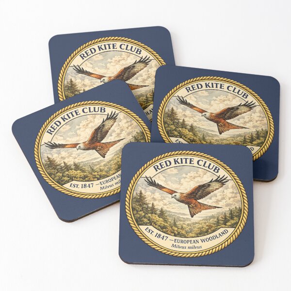 Item preview, Red Kite Club Vintage Badge European Woodland Art designed and sold by CalmCapy Co.