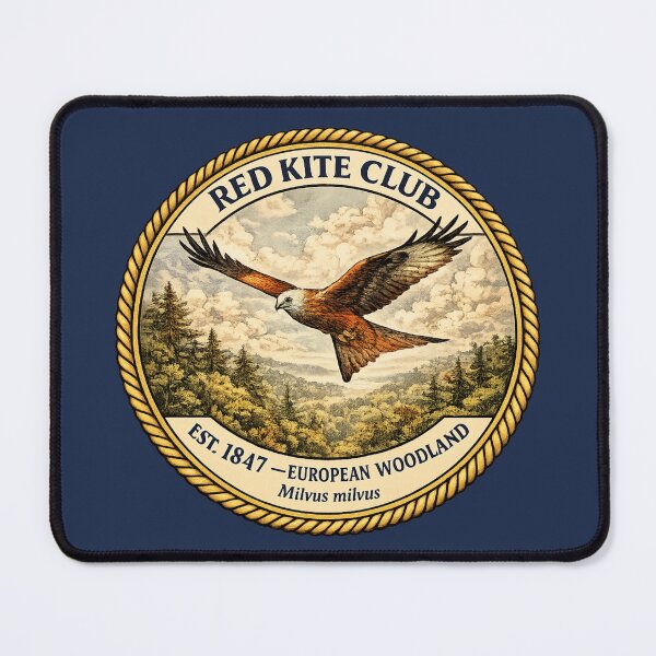 Item preview, Red Kite Club Vintage Badge European Woodland Art designed and sold by CalmCapy Co.