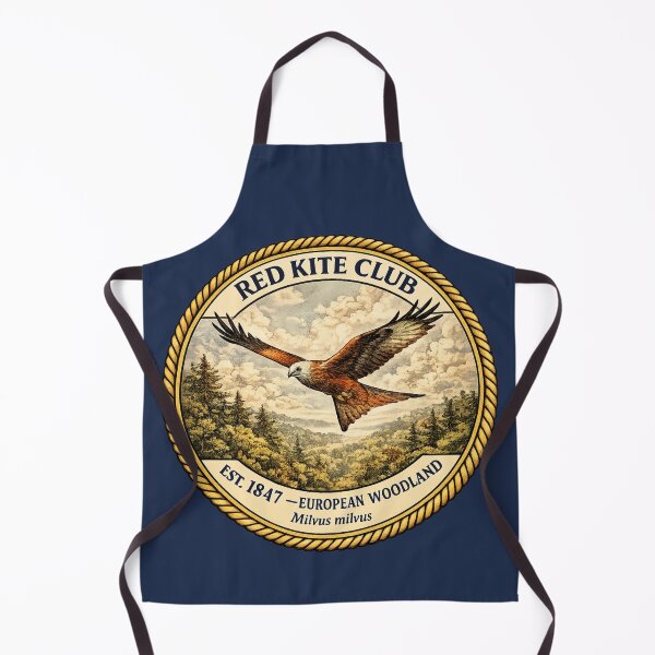 Item preview, Red Kite Club Vintage Badge European Woodland Art designed and sold by CalmCapy Co.