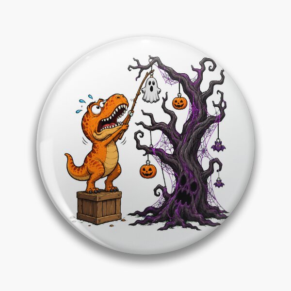 Artikelvorschau, T-Rex-Halloween-Hängeornament – Dinosaurier-Humor entworfen und verkauft von chattsuede.