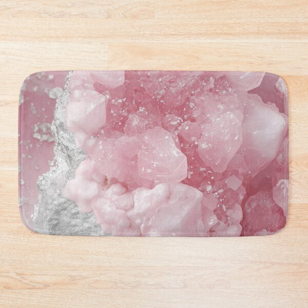 Item preview, Pink quartz crystal cluster rose geode silver foil macro background designed and sold by LYAN-STORE.