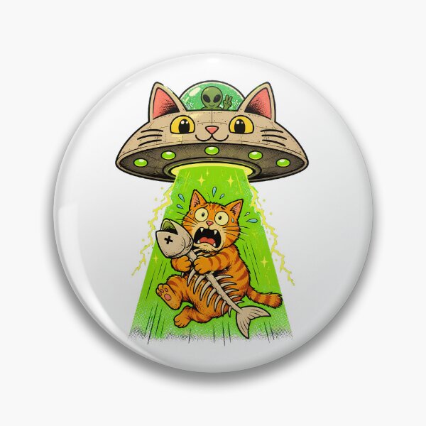Item preview, Alien Cat Abduction Humor Orange Tabby Spaceship designed and sold by chattsuede.
