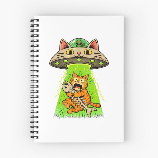 Item preview, Alien Cat Abduction Humor Orange Tabby Spaceship designed and sold by chattsuede.
