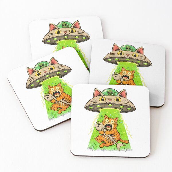Item preview, Alien Cat Abduction Humor Orange Tabby Spaceship designed and sold by chattsuede.