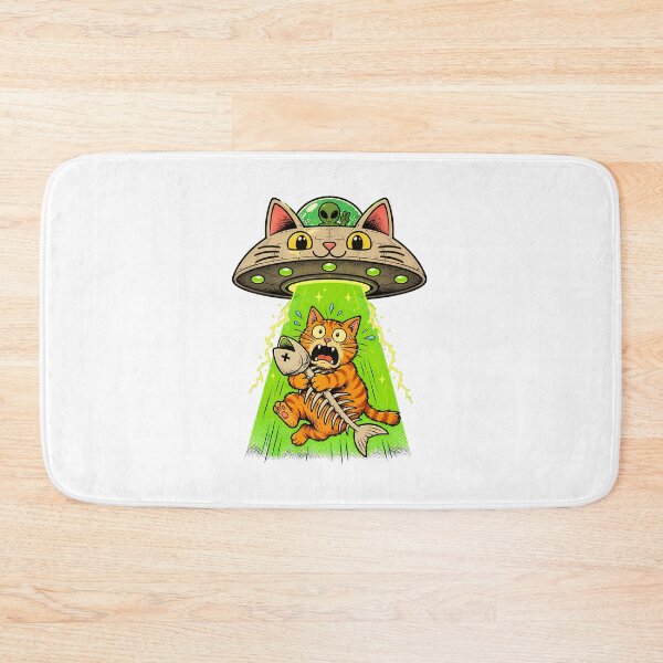 Item preview, Alien Cat Abduction Humor Orange Tabby Spaceship designed and sold by chattsuede.