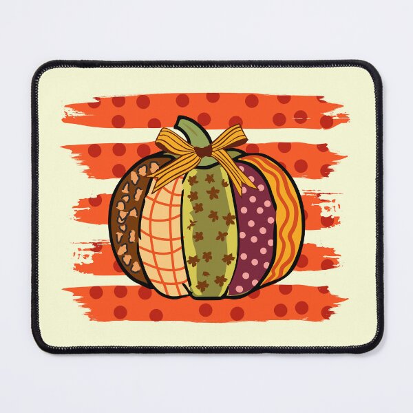 Item preview, Colorful Patchwork Pumpkinwith Bow & Preppy Stripes Polka Dot designed and sold by MaiZephyr.
