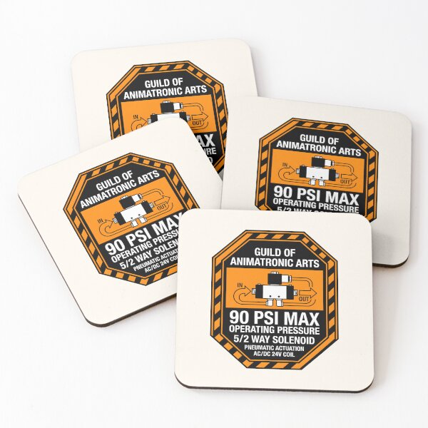 Item preview, Animatronic Guild - Retro Industrial Safety Label designed and sold by SplashTastic.