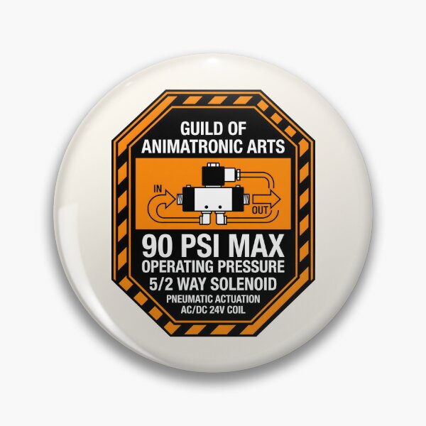 Item preview, Animatronic Guild - Retro Industrial Safety Label designed and sold by SplashTastic.