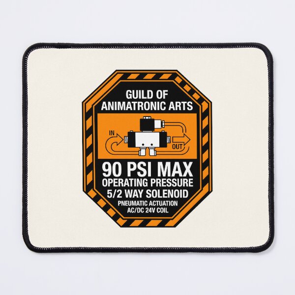 Item preview, Animatronic Guild - Retro Industrial Safety Label designed and sold by SplashTastic.