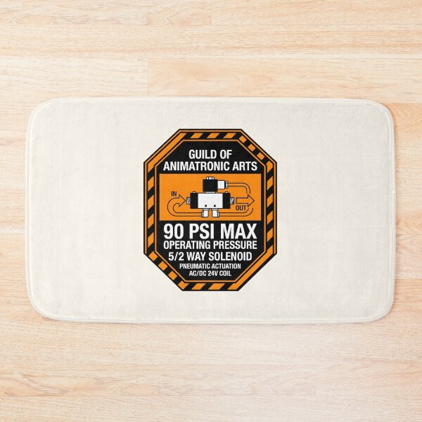 Item preview, Animatronic Guild - Retro Industrial Safety Label designed and sold by SplashTastic.