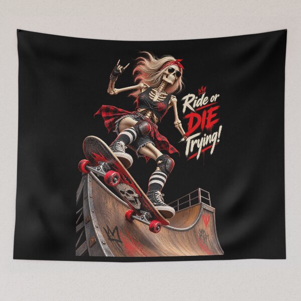 Item preview, patinador esqueleto designed and sold by MarkColeImaging.