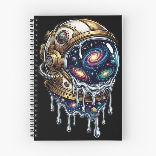 Item preview, Liquid Void Astronaut - Melting Chrome Galaxy Helmet Art designed and sold by ZoneMerch.