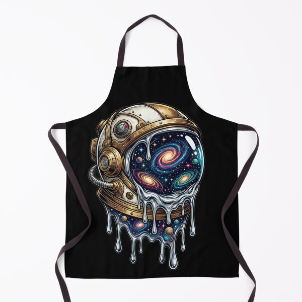 Item preview, Liquid Void Astronaut - Melting Chrome Galaxy Helmet Art designed and sold by ZoneMerch.
