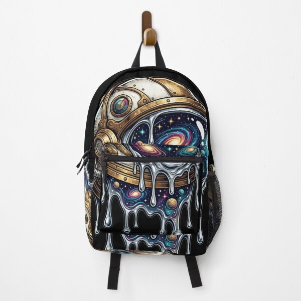 Item preview, Liquid Void Astronaut - Melting Chrome Galaxy Helmet Art designed and sold by ZoneMerch.
