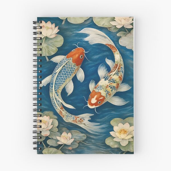 Item preview, Elegant Playful Japanese Koi Fish Swimming In Lotus Pond Seamless Patterns designed and sold by Matt_Smith.