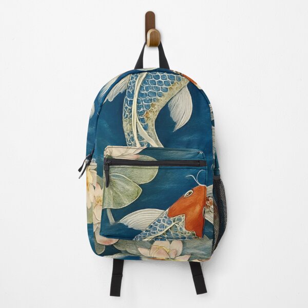 Item preview, Elegant Playful Japanese Koi Fish Swimming In Lotus Pond Seamless Patterns designed and sold by Matt_Smith.