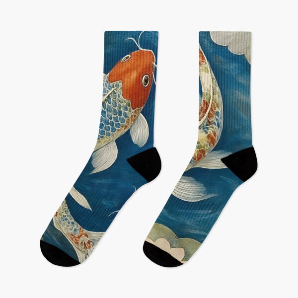 Item preview, Elegant Playful Japanese Koi Fish Swimming In Lotus Pond Seamless Patterns designed and sold by Matt_Smith.