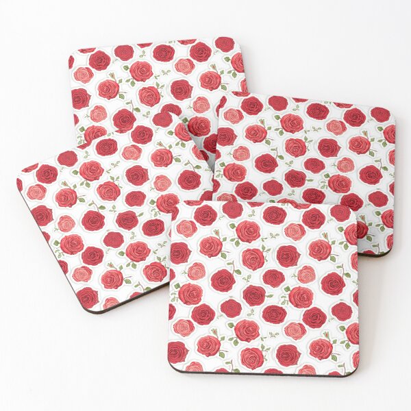 Item preview, Romantic Red Roses Doodle Pattern Soft Fleece Blanket designed and sold by MR4me.