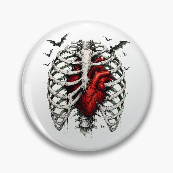 Item preview, Gothic Anatomical Heart With Bats Halloween designed and sold by chattsuede.