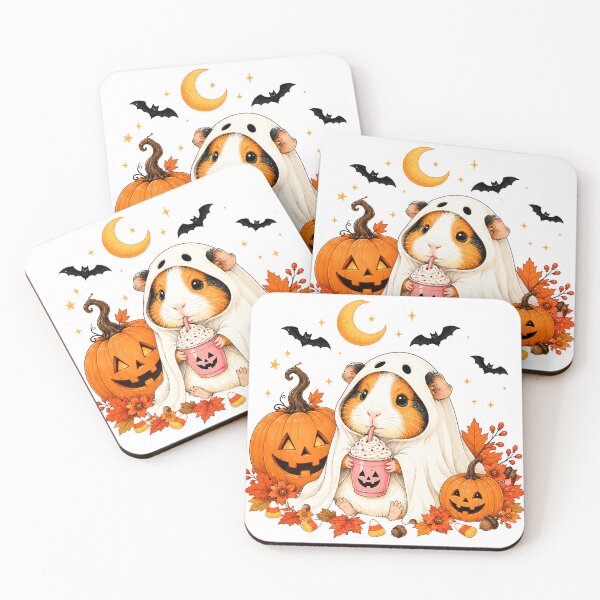 Item preview, Ghost Guinea Pig Latte – Cute Halloween Design designed and sold by BackTWO.