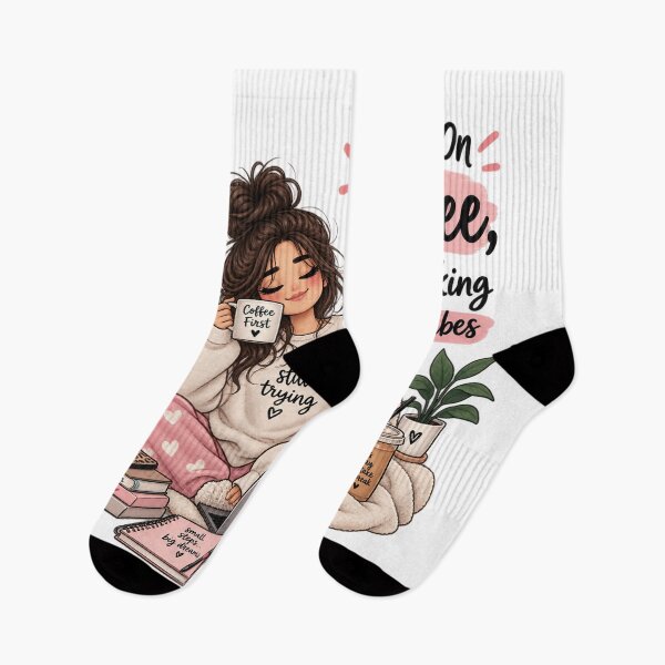 Item preview, Running On Coffee, Overthinking & Good Vibes designed and sold by MissDeee.