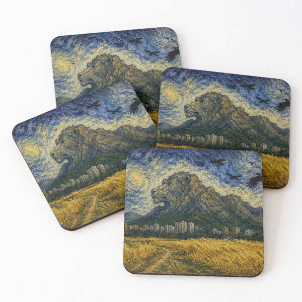 Item preview, Lion Rock Wheatfield - Van Gogh's Dream Travels (Impressionist Art) designed and sold by ianm1028.
