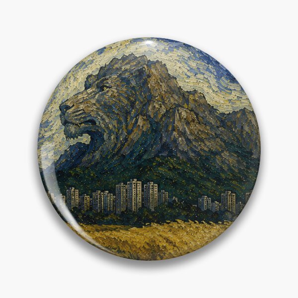 Item preview, Lion Rock Wheatfield - Van Gogh's Dream Travels (Impressionist Art) designed and sold by ianm1028.