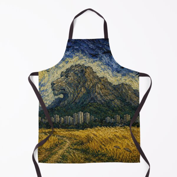 Item preview, Lion Rock Wheatfield - Van Gogh's Dream Travels (Impressionist Art) designed and sold by ianm1028.