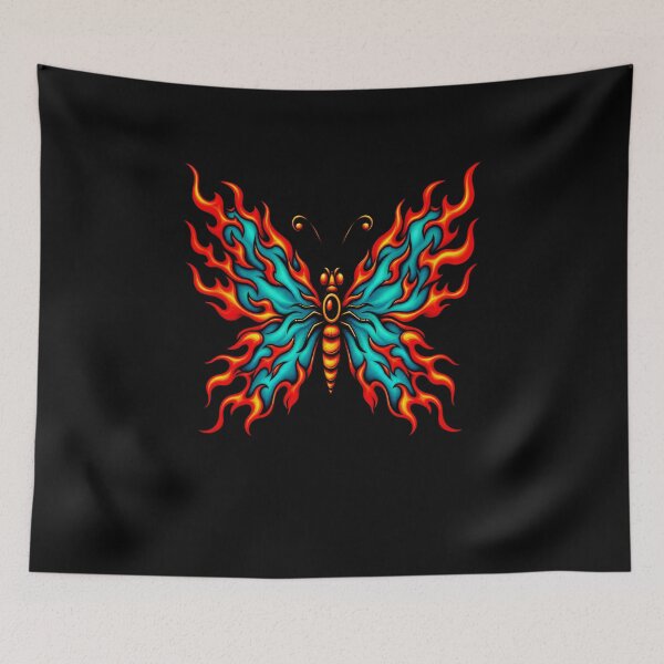 Item preview, Fiery Blue Butterfly With Flame Wings designed and sold by elderberry.