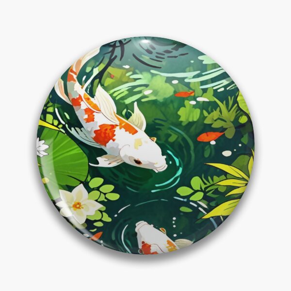 Item preview, Elegant Playful Japanese Koi Fish Swimming In Lotus Pond Seamless Patterns designed and sold by Matt_Smith.