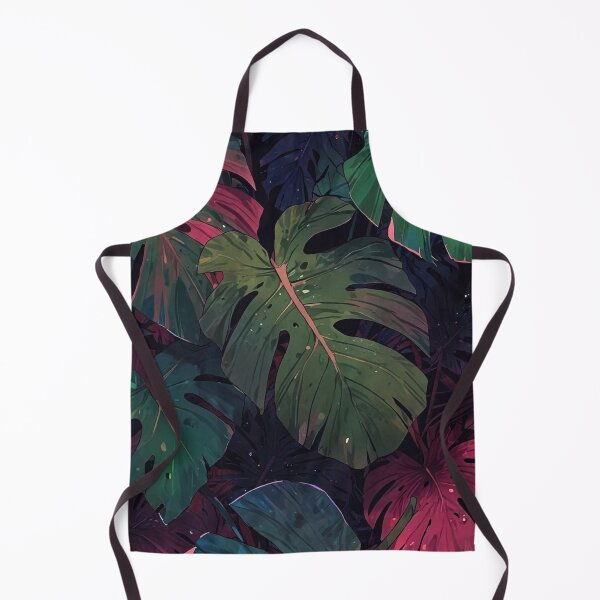 Item preview, Dark Tropical Monstera Leaves Pink Emerald Jungle Botanical Pattern designed and sold by LYAN-STORE.