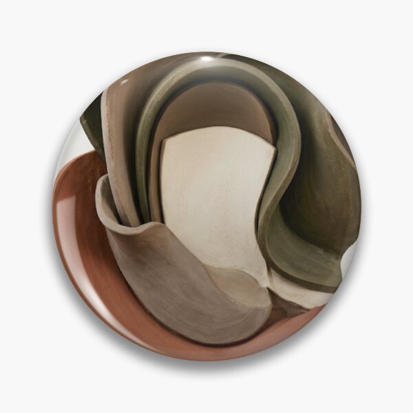 Item preview, Sculpted Earth - Abstract 3D Ceramic Art Print designed and sold by Zaramodo.