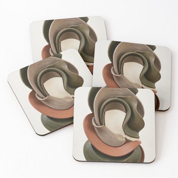 Item preview, Sculpted Earth - Abstract 3D Ceramic Art Print designed and sold by Zaramodo.