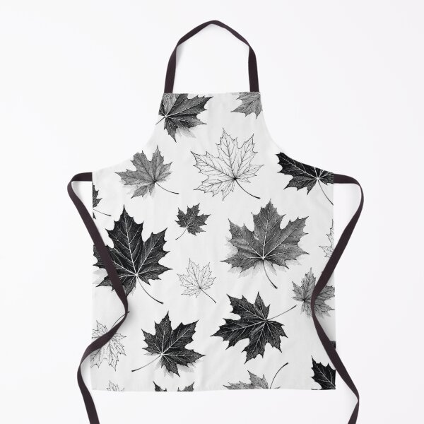 Item preview, Monochrome Maple Leaves Pattern Black White Autumn Leaf Graphic designed and sold by PACS0011.