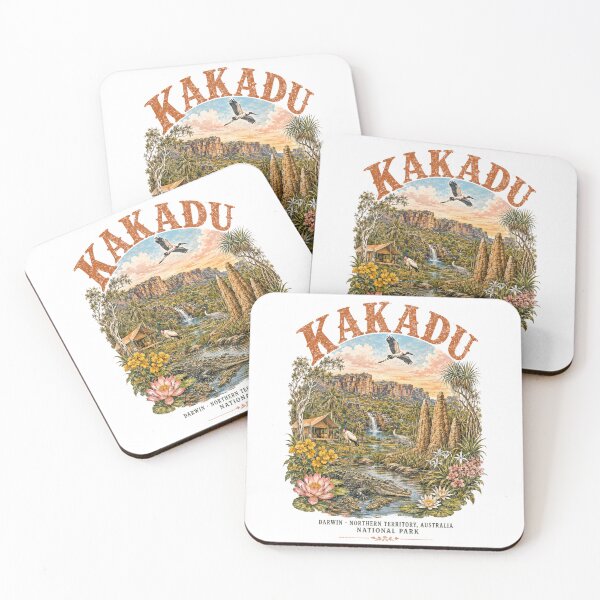 Item preview, Kakadu National Park Vintage Travel Darwin Northern Territory Top End Australia Wildlife Art designed and sold by Yellowriversss.