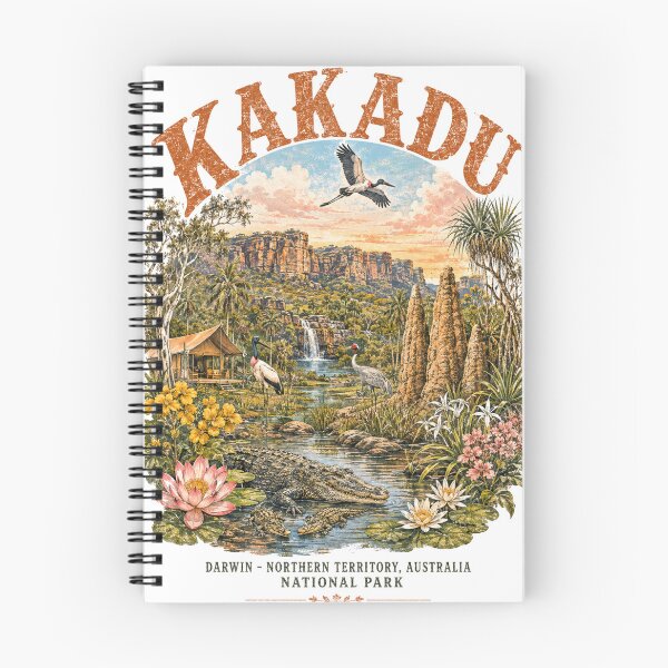 Item preview, Kakadu National Park Vintage Travel Darwin Northern Territory Top End Australia Wildlife Art designed and sold by Yellowriversss.