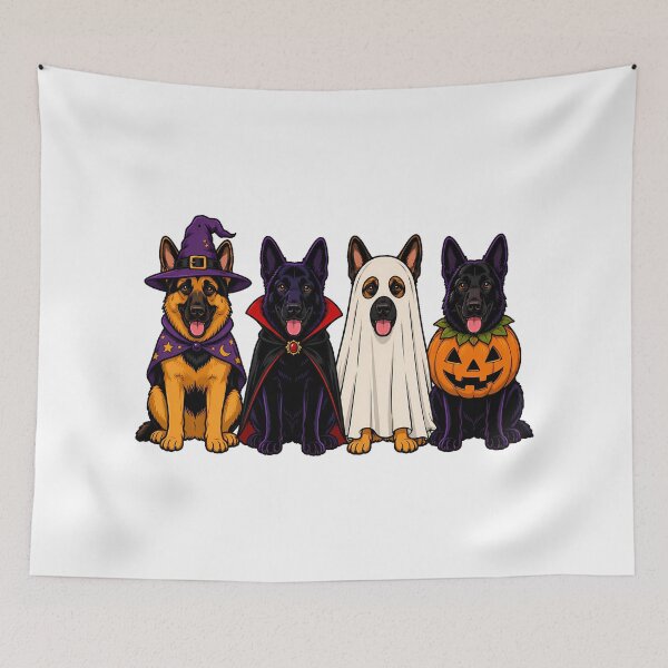 Item preview, Halloween German Shepherd Dogs Spooky Costume Squad designed and sold by chattsuede.