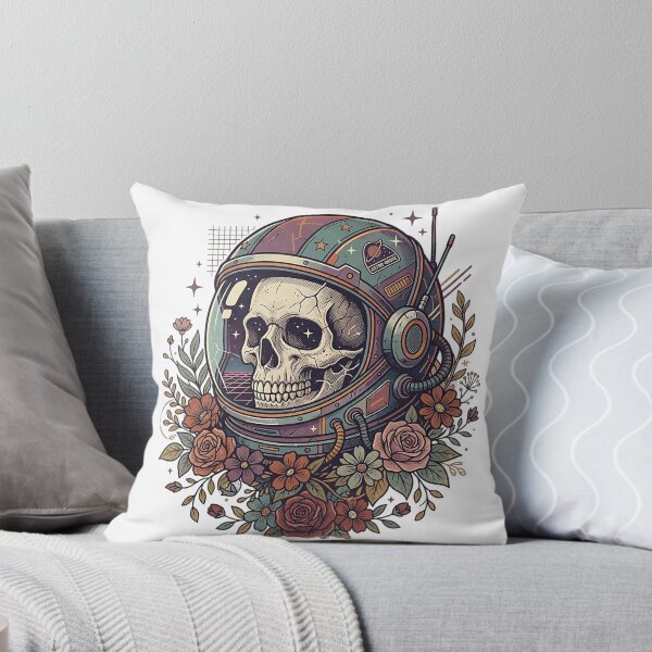 Item preview, Space Voyager Skull Astronaut Floral Cosmic Retro Illustration designed and sold by iwzzuel.