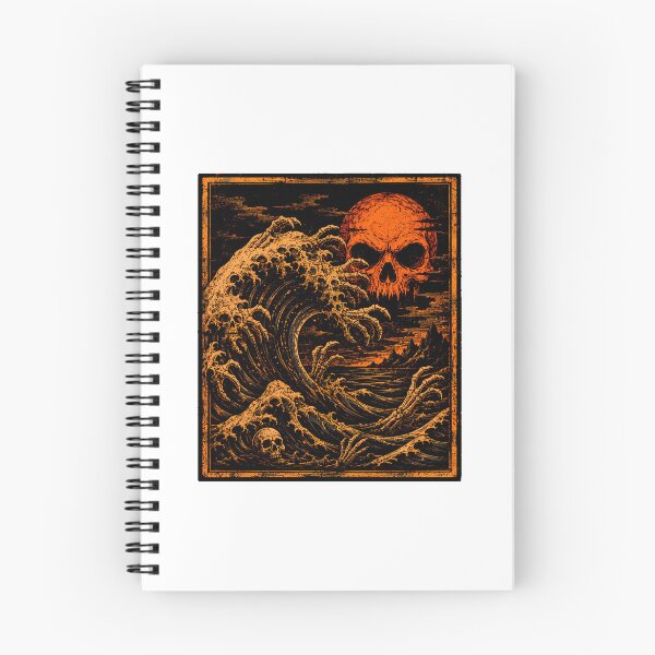 Item preview, Gothic Great Wave Skull Heavy Metal Horror designed and sold by chattsuede.