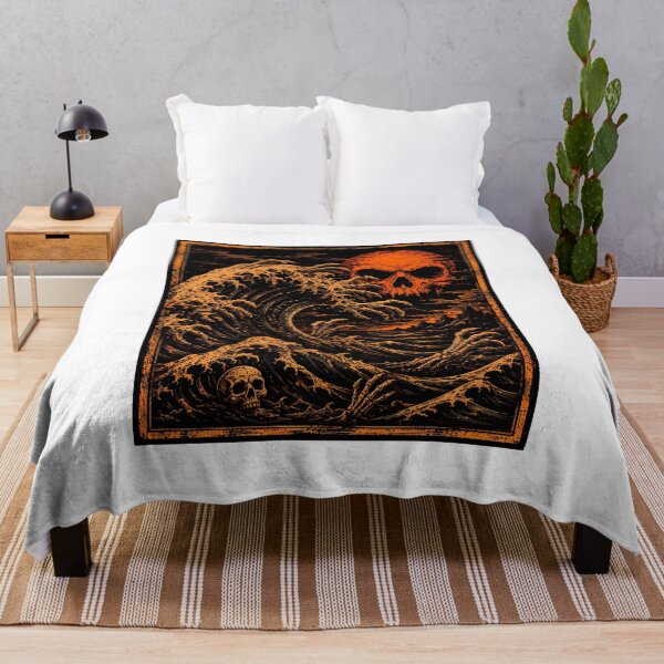 Item preview, Gothic Great Wave Skull Heavy Metal Horror designed and sold by chattsuede.