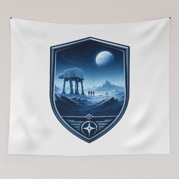 Item preview, Nighttime AT-AT Walker on Hoth  designed and sold by FrontierCosmic.