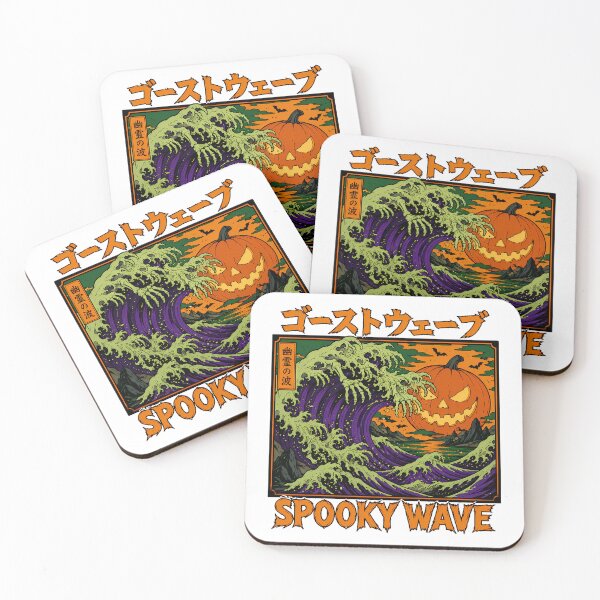 Item preview, Spooky Wave Halloween Ukiyo-e Japanese Woodblock Parody designed and sold by chattsuede.