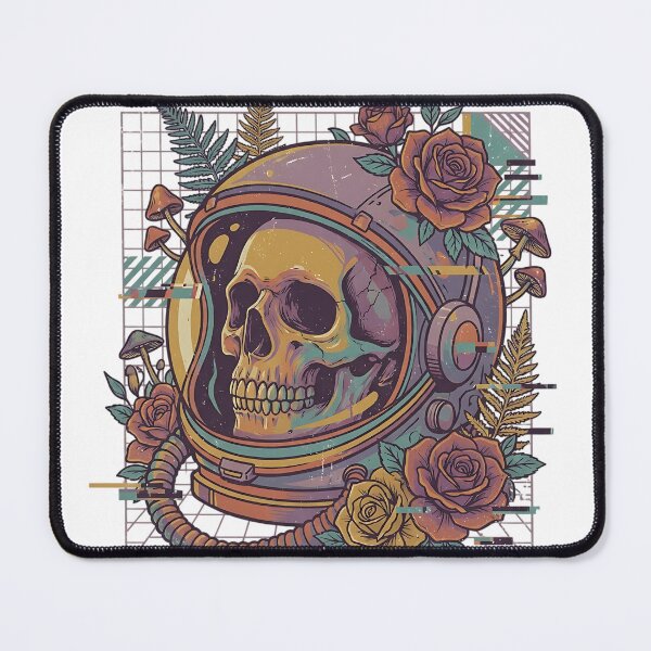 Item preview, Space Voyager Skull Astronaut Floral Cosmic Retro Illustration designed and sold by iwzzuel.