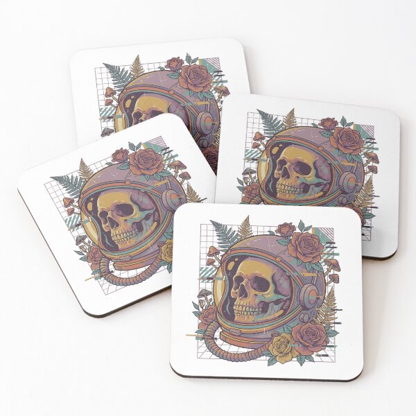 Item preview, Space Voyager Skull Astronaut Floral Cosmic Retro Illustration designed and sold by iwzzuel.