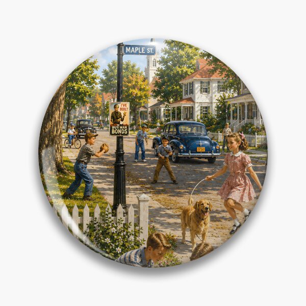 Item preview, Nostalgic Hometown Summer Afternoon designed and sold by PuzzlingRooster.