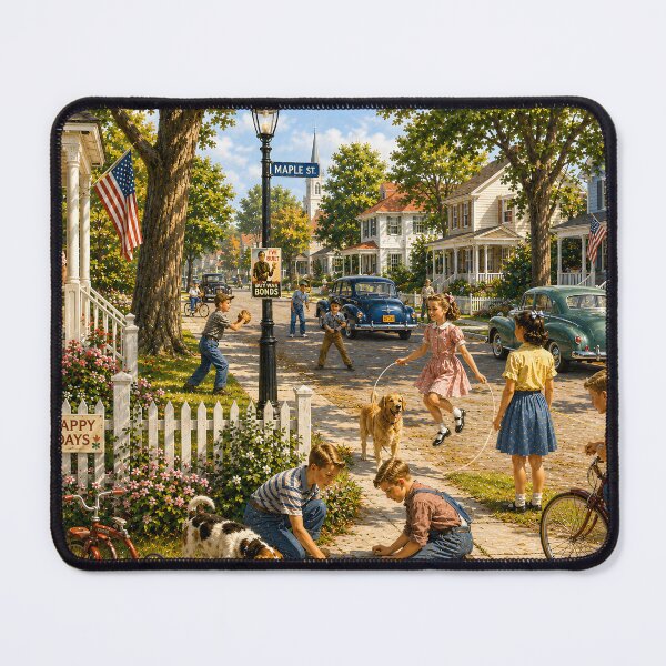 Item preview, Nostalgic Hometown Summer Afternoon designed and sold by PuzzlingRooster.